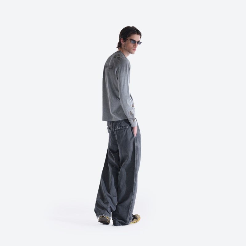 Camo Patch Henley Shirt